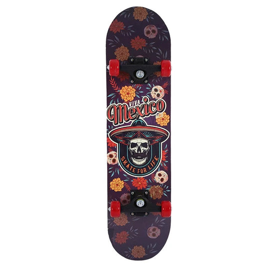 Skateboard - Cruiser skateboard - Maple wood deck - Soft wheels - Tricks