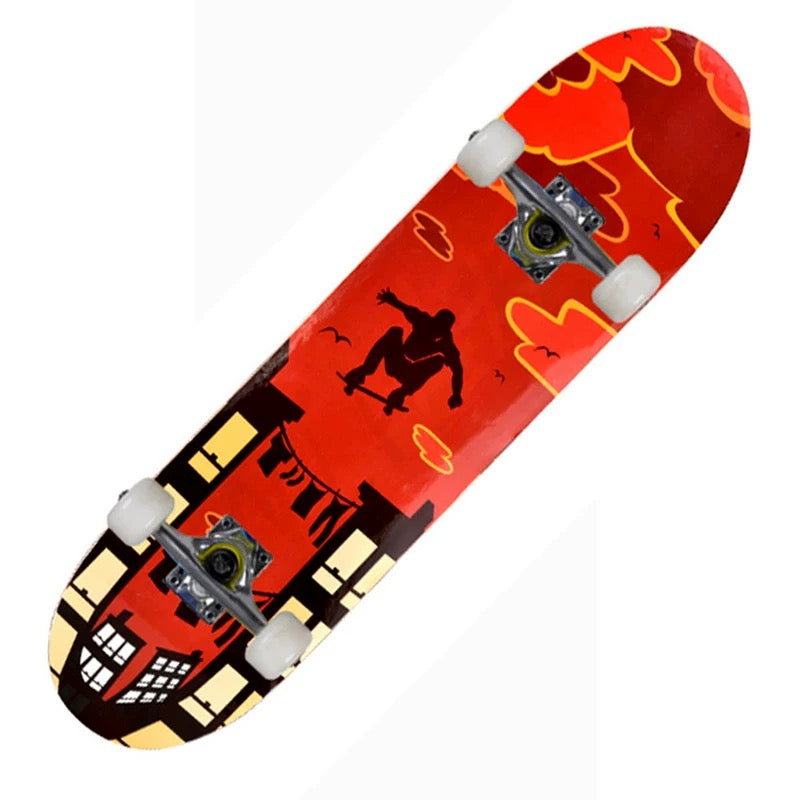 Skateboard - Cruiser skateboard - Maple wood deck - Soft wheels - Tricks