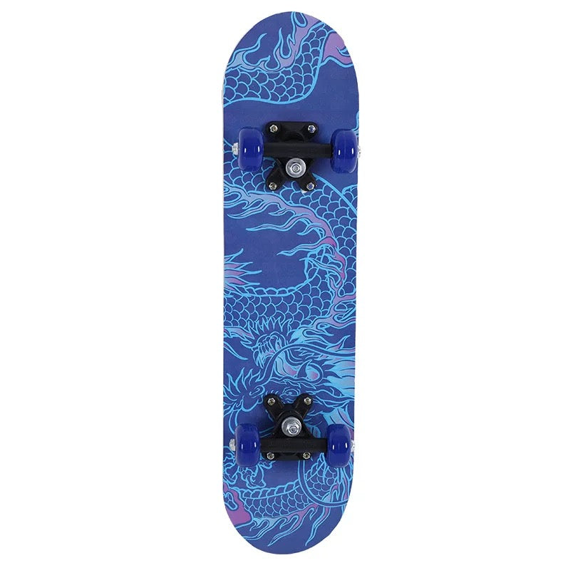 Skateboard - Cruiser skateboard - Maple wood deck - Soft wheels - Tricks